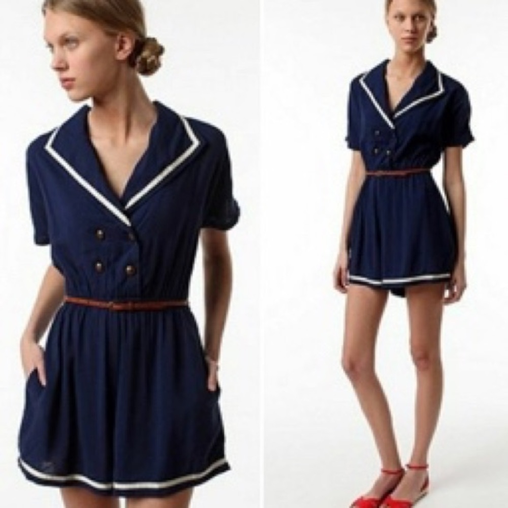 urban outfitters kimchi blue navy sailor romper